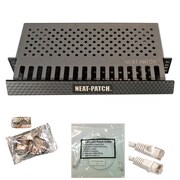 ELECTRIDUCT Neat Patch MINI Cable Management Kit w/ 24 1ft CAT6 Cables - White NP1-1PK-24CAT6-1FT-WT